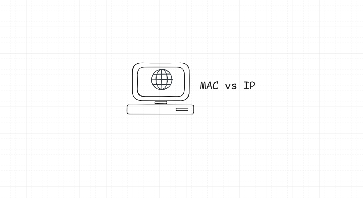 MAC address vs IP address comparison diagram